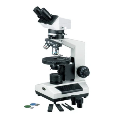 AmScope 40X-640X Binocular Polarizing Laboratory Microscope - Image 1 of 4