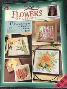 Vtg Donna Dewberry One Stroke Painting Book Flowers of the Month #9810 Plaid NEW - Picture 1 of 2