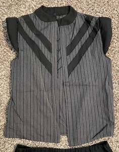 Black Large Pirate Men's Costume Vest 42” Pants 38” to 42” elastic waist . - Picture 1 of 2