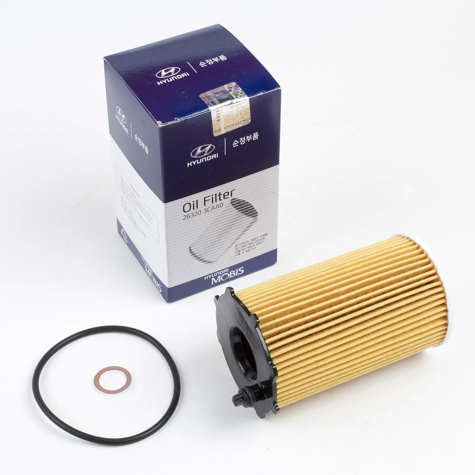 Filtro de aceite de motor genuino Hyundai Kia 26320-3CAA0 Azera Santa Fe Cadenza Sedona Foto 1 de 1
