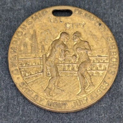 Reloj Montana Medalla Llavero Dempsey Gibbons Campeonato Boxeo Shelby 1923 Antiguo Foto 1 de 3