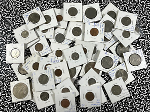 Lot Of 48x New Zealand Coins In 2x2's Lot#DS112 Mixed Date & Grade