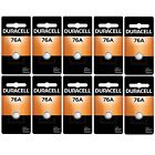 10 76A Duracell 1.5V Alkaline Button Batteries (LR44, A76, EPX76, PX76A V136A)