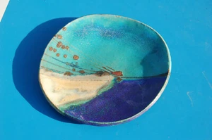 Assiette en " terre cuite " décorative , vide poche - Imagen 1 de 2