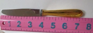 Cuchillo para cubiertos Christolfe France Perles Gold Electroplate - Imagen 1 de 6