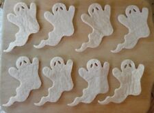 pRiMiTiVe Wool Felt Die Cut Shapes~Penny Rug~Applique~8 Lg Tea Stained Ghosts~