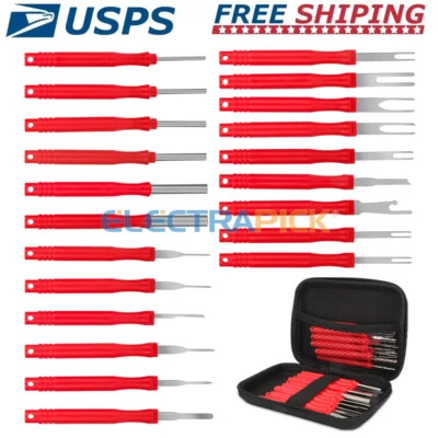 21 pcs Terminal Removal Tool Kit, Electrical Pin Extractor with Protective Case Foto 1 de 4