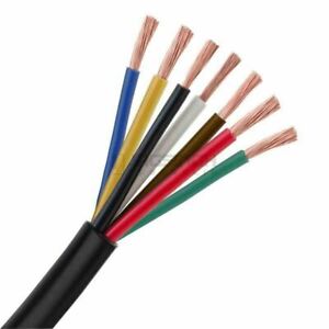 4MM 7 Core Cable Wire Wiring x 10 METRES - Suits TRAILER CARAVAN TRUCK LIGHTS 