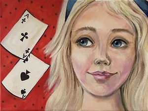 ACEO RYTA Alice In Wonderland Art print of painting illustration Portrait Cards - Picture 1 of 1