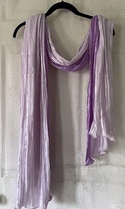 Neu mit Etikett $ 30 Einzelhandel Ibisco Lavendel Ombre langer Crinkle Rechteckschal Indien - Bild 1 von 4