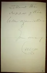 Governor-General of India Lord George Curzon (1859-1925) Signed 1916 Letter - Picture 1 of 4