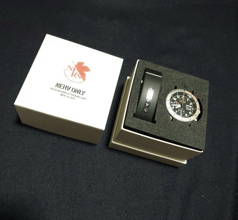 Evangelion wena Wrist NERV Silver Watch WNW-SA-NERV/S Limited SONY JAPAN NEW - Image 1 of 4