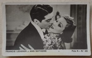 Chile Tobacco Card Polo K-46 Francis Lederer - Ann Sothern