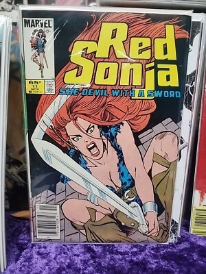 🚨💎Red Sonja 11 She Devil Simons Wilshire  Marvel MARK JEWELERS 1986 Newsstand - Image 1 of 4