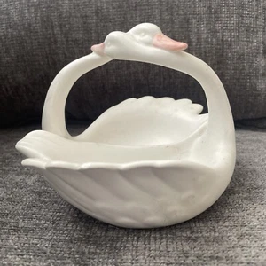 Vintage Fitz and Floyd zwei Schwäne elegante Süßigkeiten/Schmuckschale - Bild 1 von 8