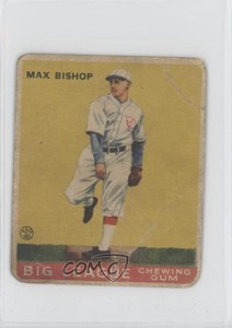 1933 Goudey Big League Chewing Gum R319 Max Bishop #61 Rookie RC