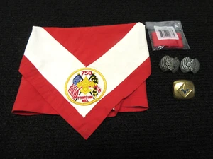 Boy/Cub Scouts Neckerchief & Three Slides!! Read Description!! See Pics!! - Picture 1 of 3