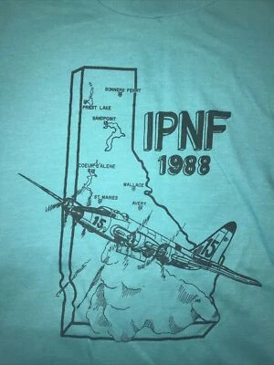 IPNF FIRE AVAIATION FIRE DEPARTMENT VTG T-SHIRT IDAHO PANHANDLE large 1 Stitch - Image 1 of 4