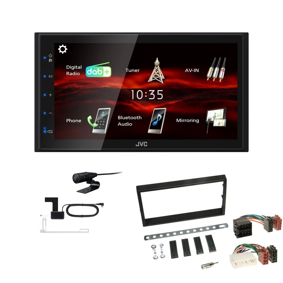 JVC KW-M180DBT 2DIN DAB+ Autoradio für Ssangyong Actyon schwarz - Bild 1 von 4