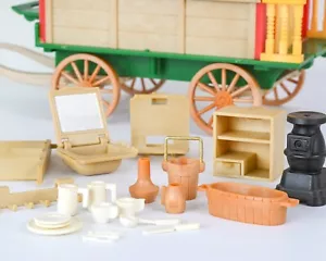 Sylvanian Gypsy Caravan Roulotte Spares. ladder, crockery, hooks Calico Critters - Picture 1 of 9
