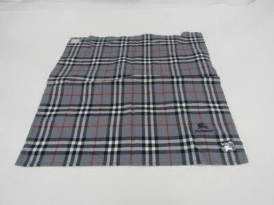 Pañuelo artístico a cuadros gris Burberrys de colección algodón para hombre cuadrado de bolsillo 17 pulgadas Foto 1 de 3