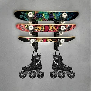 Skateboard Wall Mount Skateboard Storage Hanger Holder Load Bearing - Picture 1 of 6