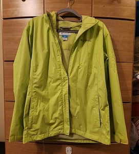 Columbia Rain Jacket Men's Outdoor Hike Windbreaker XL Green - Picture 1 of 9