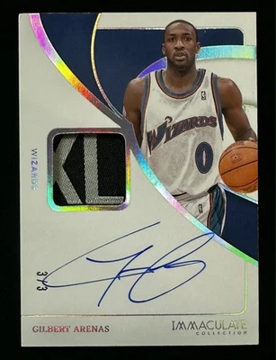 2023-24 Panini Immaculate Collection Patch Auto Tag Gilbert Arenas IPA-GBT 3/3 - Image 1 of 4
