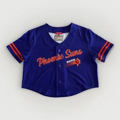 Womens Mitchell & Ness Phoenix Suns Button Up Crop Jersey - Image 1 of 4