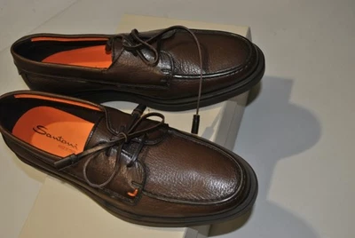 SANTONI  MOCASSINO PELLE  MARRONE  NAPPA 850,00 CART. 42  SAN-25A25V Foto 1 de 4