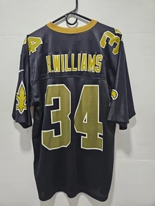 NWOT Vintage Nike New Orleans Saints Ricky Williams #34 Black Jersey Men's LARGE - Picture 1 of 12