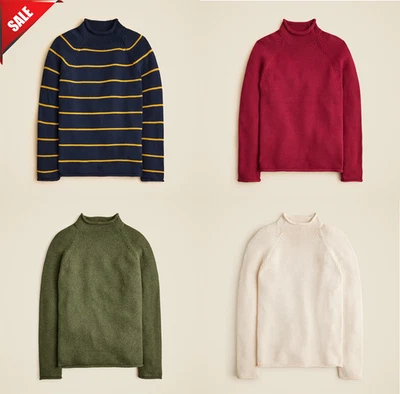 [РАСПРОДАЖА] Мужская J.Crew 1988 Rollneck ™ свитер в хлопке - 100% подлинный - новый - Изображение 1 из 4