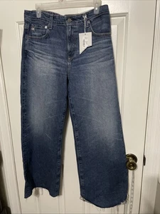AG Damen Saige Wide Leg Crop Jeans 29 Raw Hem High Rise - Bild 1 von 5