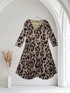 Tahari Midi Dress Women’s Size 14 Asymmetric Hem Printed Mesh Overlay V Neck NWT - Picture 1 of 24