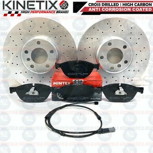Für BMW 5 Serie F10 F11 Vordere Gebohrte Bremsscheiben Mintex Bremsbeläge Draht - Bild 1 von 1
