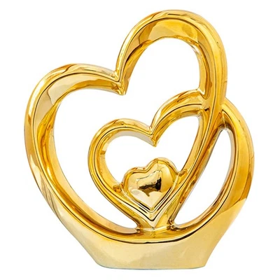 Decoración del Hogar Oro Arte Moderno Estatua Porcelana Escultura Año Nuevo Regalo Oro... Foto 1 de 4