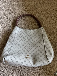 Nine West Cream And Brown Handbag Satchel Purse NWT - Picture 1 of 7
