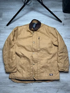 DICKIES Canvas JACKET MENS Large CHORE WORK DISTRESSED TRASHED AS IS - Picture 1 of 9