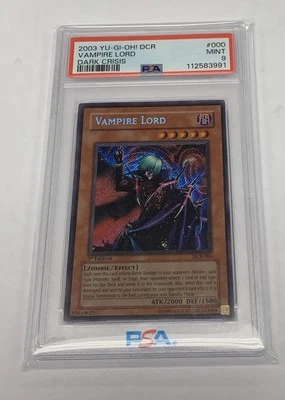 Vampire Lord - DCR-000 - PSA 9 MINT - Secret Rare 1st Edition Yugioh  - Image 1 of 3