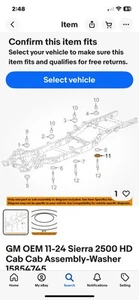 GM OEM 11-24 Sierra 2500 HD Cab Cab Assembly-Washer 15854745 - Picture 1 of 2