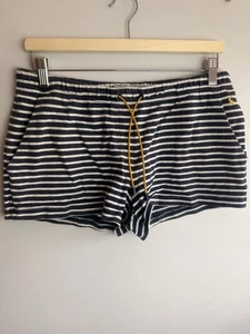 Joules Navy White Striped Shorts Size 10 Casual Cotton Shorts - Picture 1 of 8