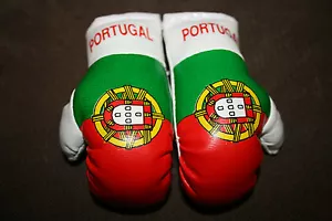 PORTUGAL / PORTUGUESE FLAG Mini Boxing Gloves Ornament *BRAND NEW* - Picture 1 of 1