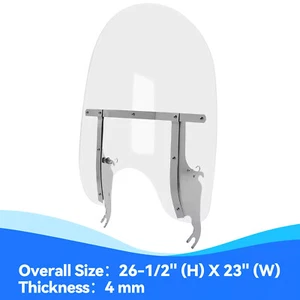 26" Acrylic Windscreen Windshield For Harley Softail Deluxe Fat Boy FLS 2000-17 - Picture 1 of 11