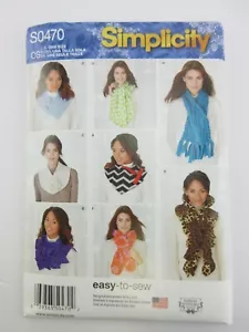 Simplicity 1235 Scarves & Cowls using Fleece & Minky Fleece - Easy Pattern w1 - Picture 1 of 3