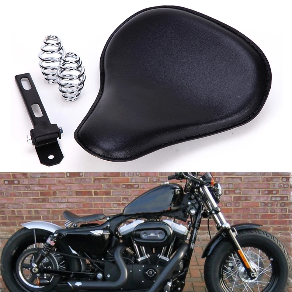 3-дюймовое одиночное сиденье с пружиной для мотоцикла Kawasaki Vulcan 500 750 800 900 Bobber - Изображение 1 из 4