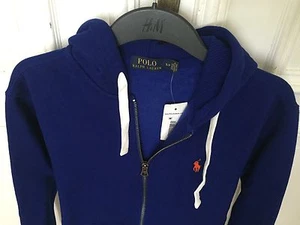 Polo Ralph Lauren Hoodie Sweater Kapuzenpullover Pullover Blau Gr. S NEU Cotton - Bild 1 von 11