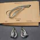 Sarah Coventry Silver Tone Jewelry Set Brooch Clip On Earrings Paisley Abstract