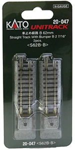 Kato 20047 N Scale UniTrack 62mm 2-7/16" Bumper, Type B (2 Pack) - Picture 1 of 1