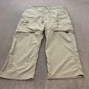 North Face Cargo Pants Mens L Nylon Zip Off Convertible Hemmed Measures 35x25 * - Picture 1 of 12