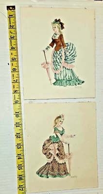 ORIGINAL VINTAGE FIRMADO GRETHE VESTUARIO DISEÑO LPT (2) Foto 1 de 4